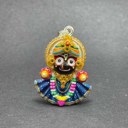 925 Silver Jagannath Pendant with Colorful Enamel – Handmade Meenakari Devotional Jewelry