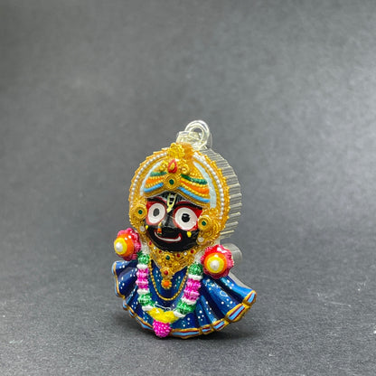 925 Silver Jagannath Pendant with Colorful Enamel – Handmade Meenakari Devotional Jewelry