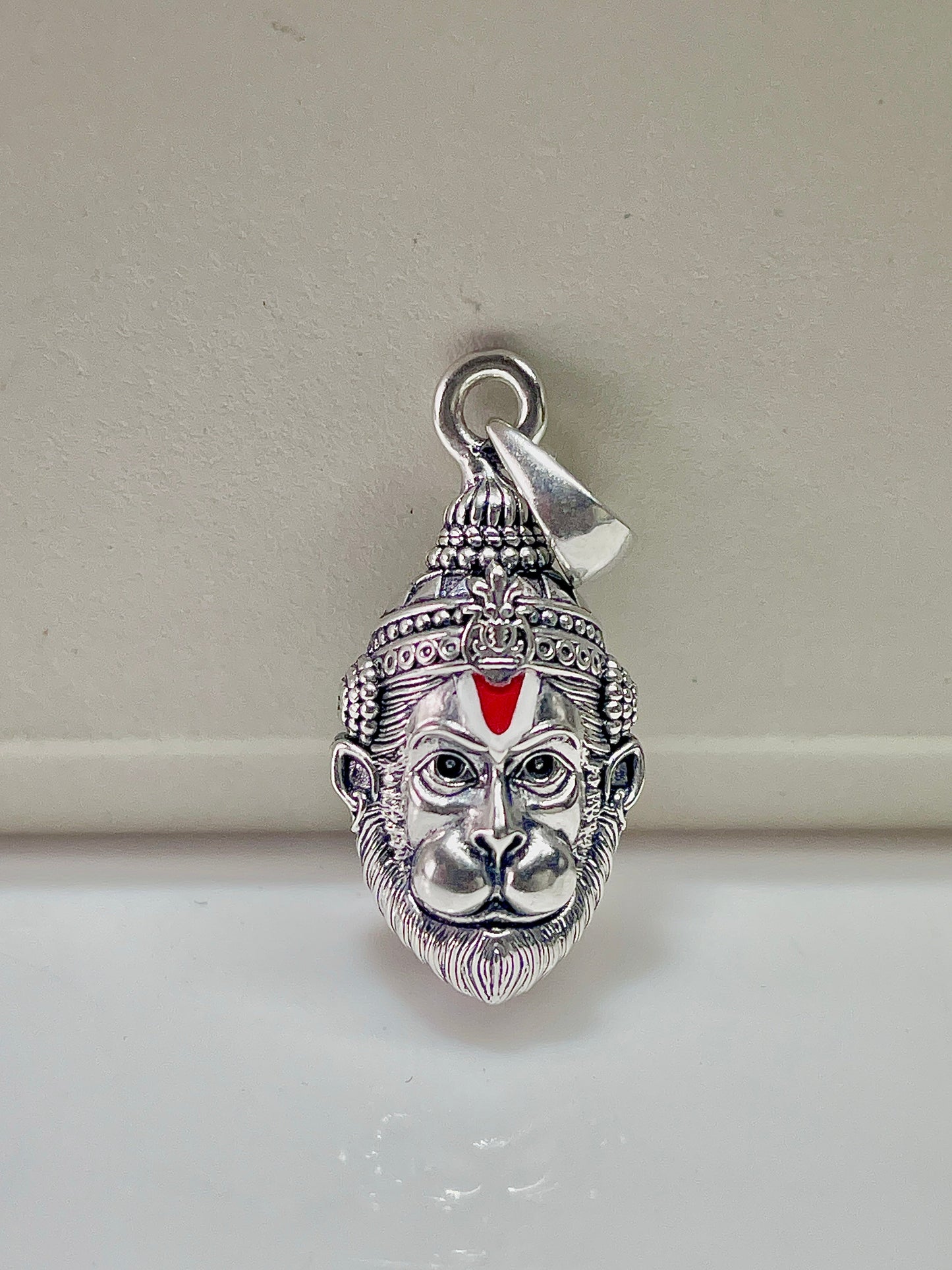 925 Oxidized Silver Hanumanji Face Pendant – Lord Hanuman Necklace | Handmade Devotional Jewelry for Strength & Protection
