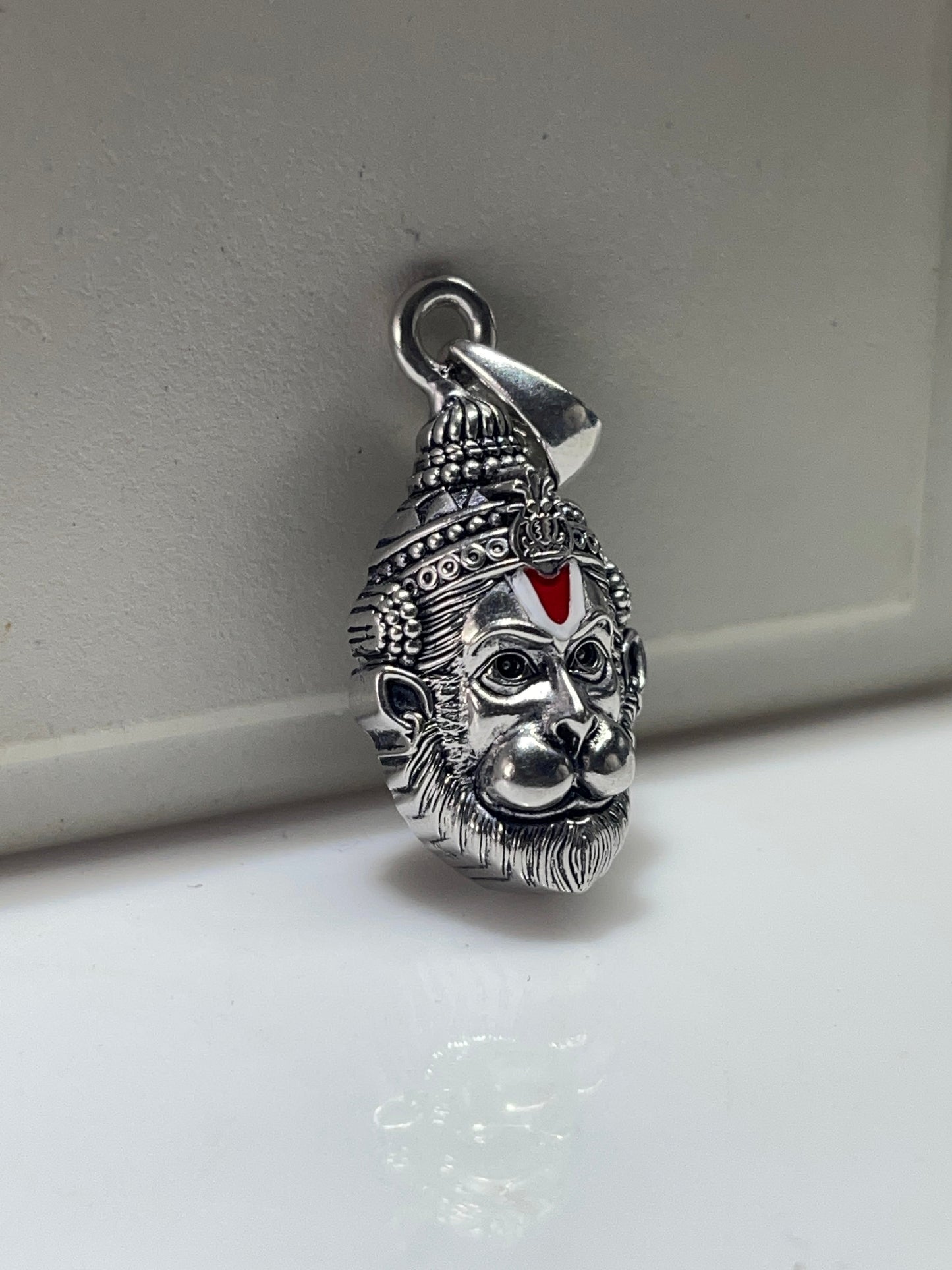 925 Oxidized Silver Hanumanji Face Pendant – Lord Hanuman Necklace | Handmade Devotional Jewelry for Strength & Protection