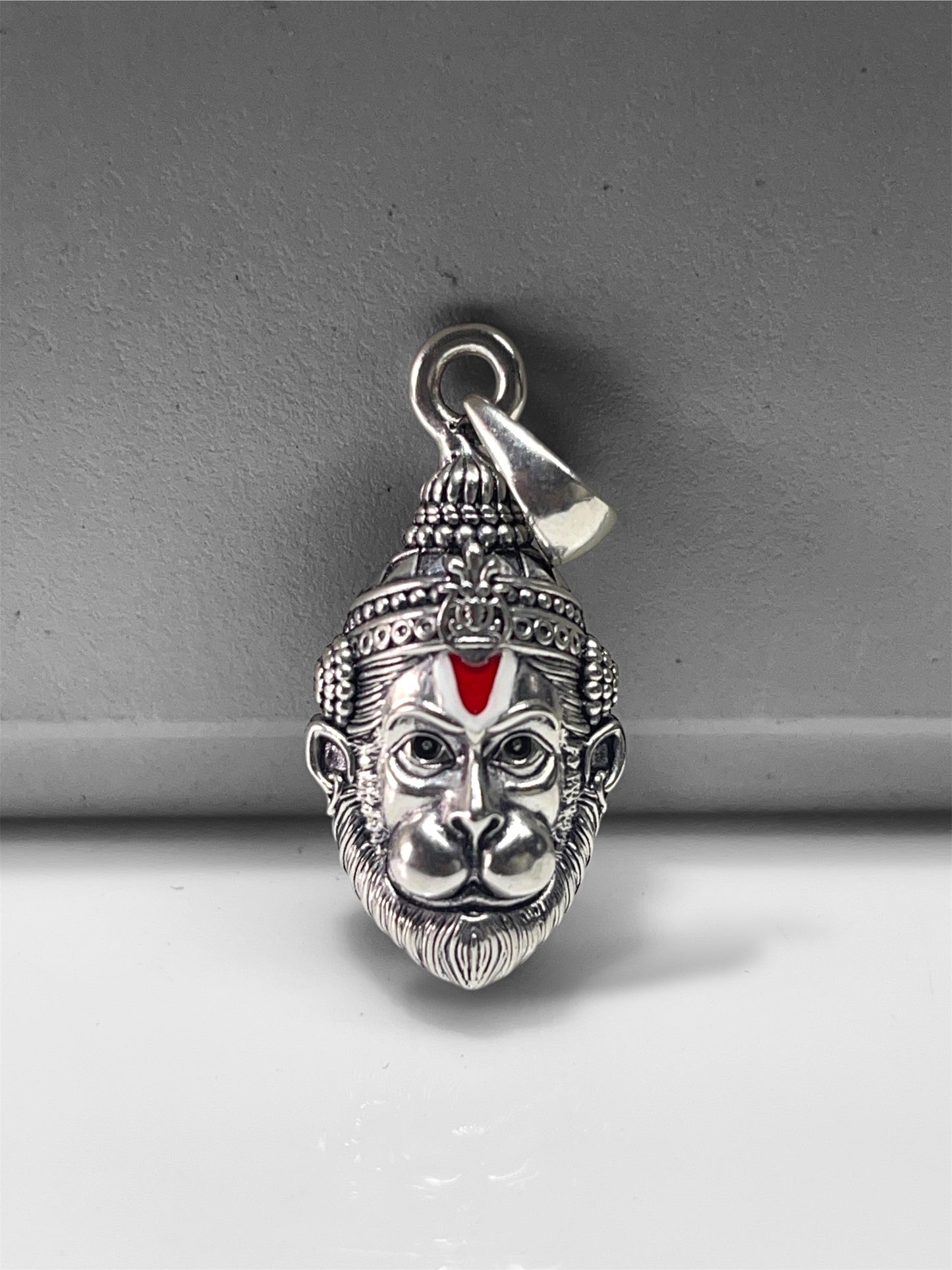 925 Oxidized Silver Hanumanji Face Pendant – Lord Hanuman Necklace | Handmade Devotional Jewelry for Strength & Protection