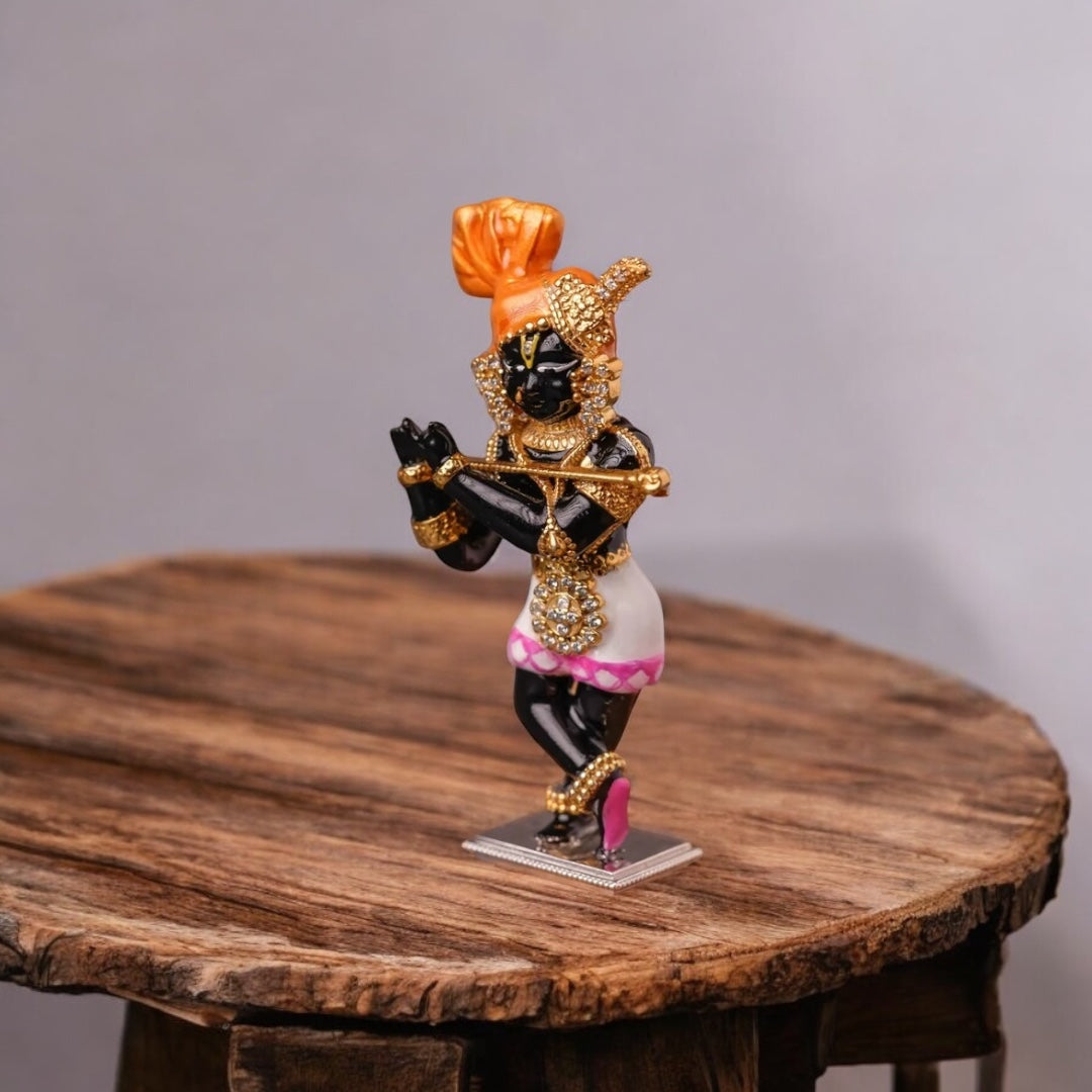 925 Silver Radha Raman Idol – Krishna Devotional Silver Idol