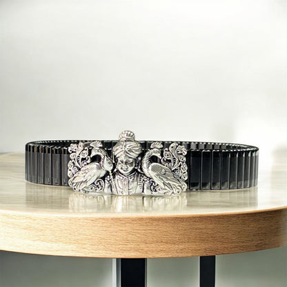 925 Silver Murugan Swami Bracelet – Peacock Motif Kada | Handmade Lord Murugan Devotional Jewelry for Strength & Protection