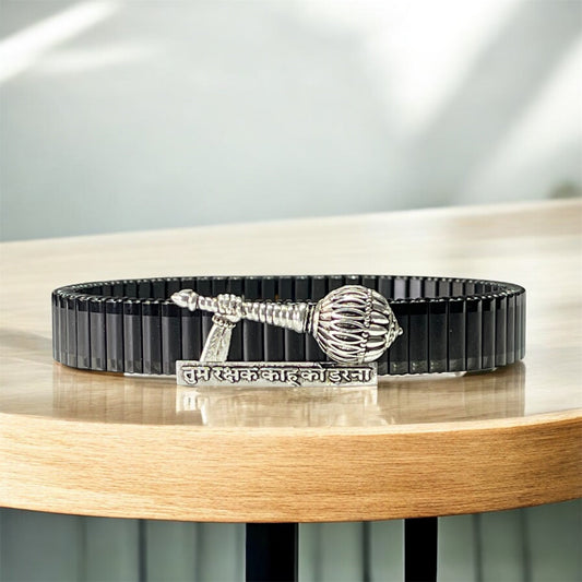 925 Silver Hanuman Gada Bracelet – Lord Hanuman Mace Kada | Handmade Devotional Jewelry for Strength & Protection