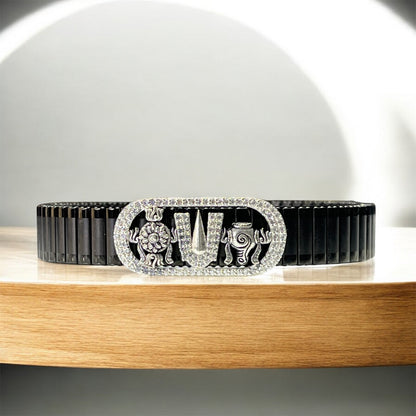 925 Silver Tirupati Balaji Tilak Bracelet – Iced Namam with Shankha Chakra Motif | Lord Venkateswara Devotional Kada