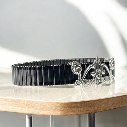925 Silver Khatu Shyam Ji Bracelet | Shyam Baba Devotional Kada with Iced Border | Spiritual Jewelry for Men & Women