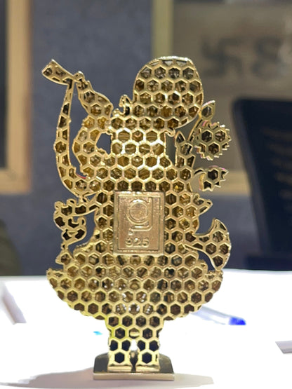 925 Silver Shreenathji Murti | Nathdwara Srinathji Idol with Gold & Meena Work – Shukan Jewellers