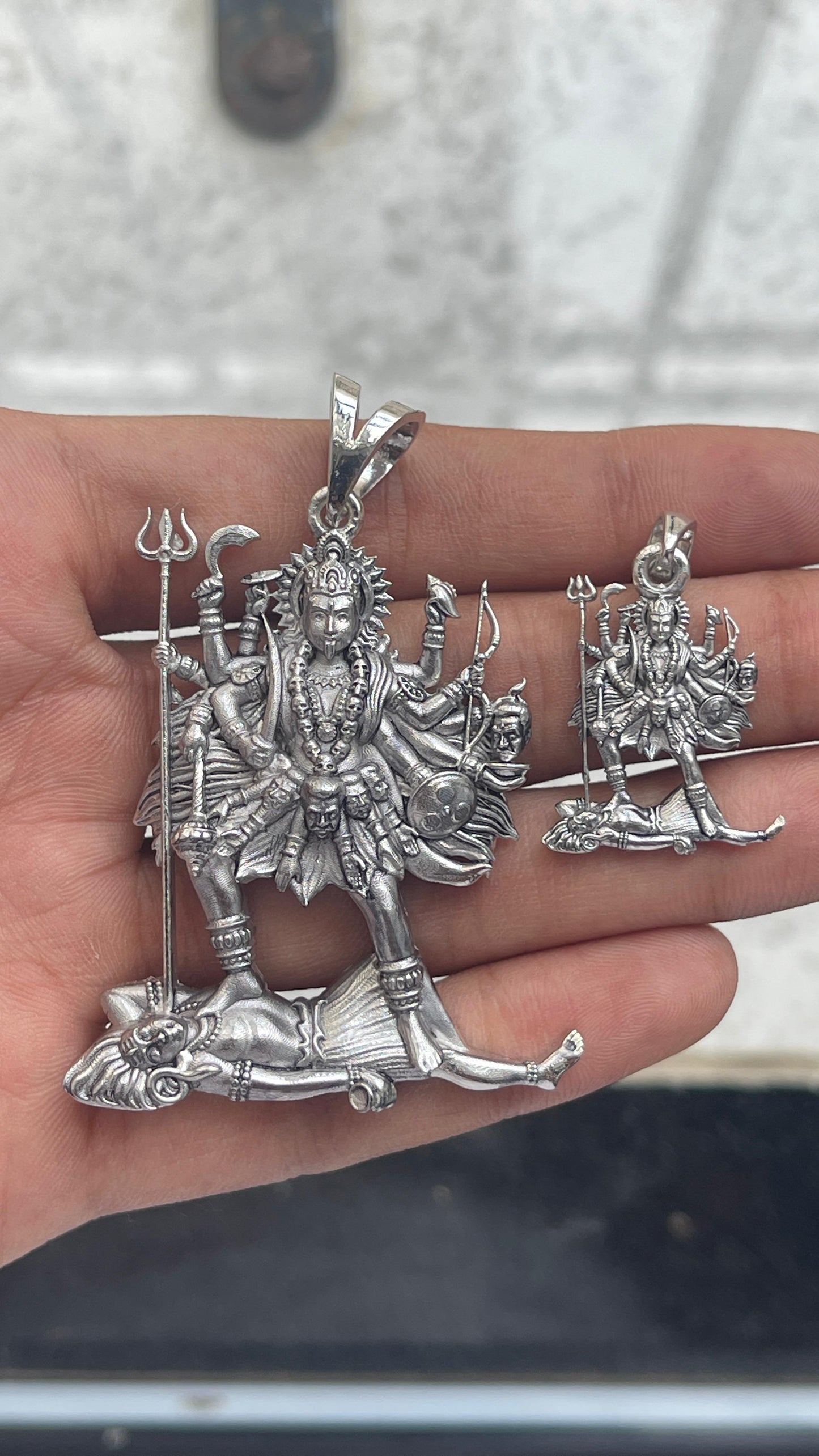925 silver Mahakali devotional pendant