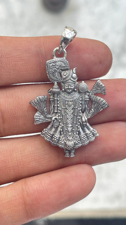 925 silver Krishna pendant for devotees