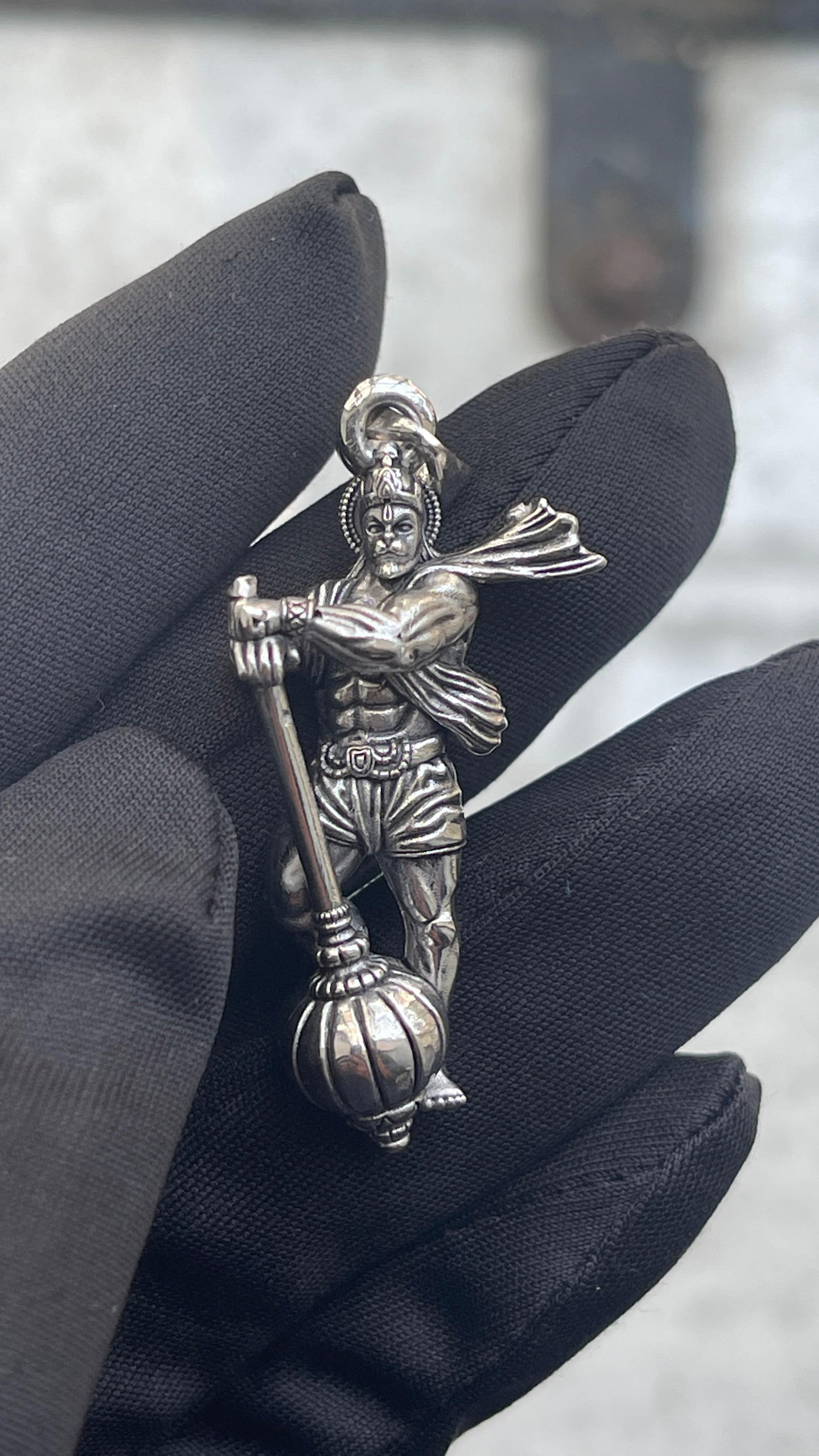 Standing Hanumanji 925 Silver Pendant