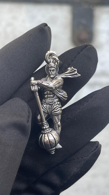 Standing Hanumanji 925 Silver Pendant