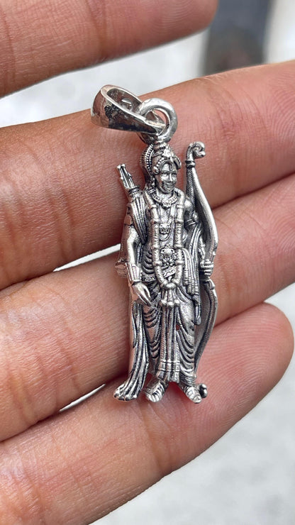 Oxidized silver Ram locket product view
