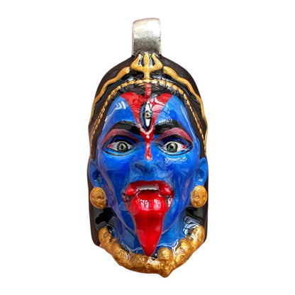 925 Silver Kali Face Pendant