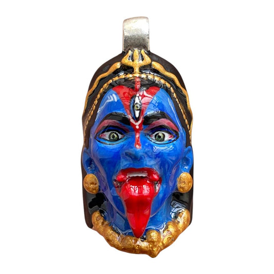 925 Silver Kali Face Pendant