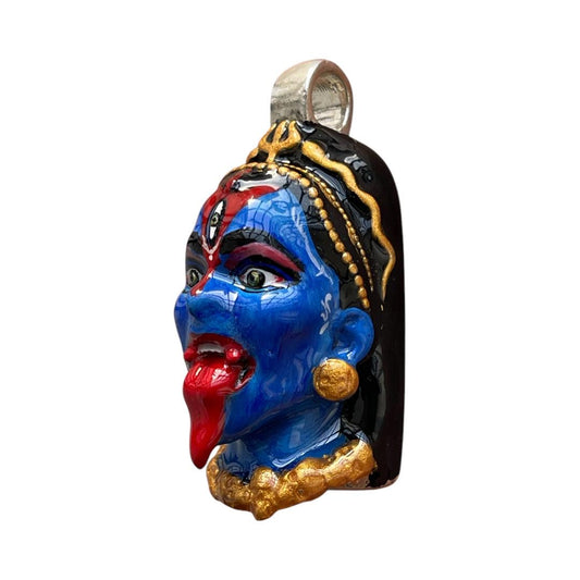 925 Silver Kali Face Pendant