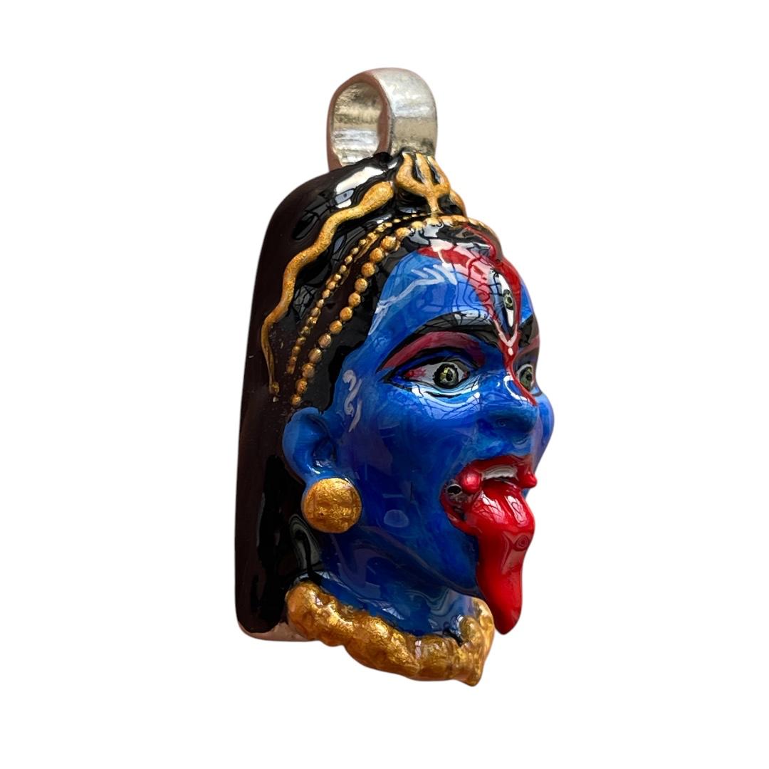 925 Silver Kali Face Pendant