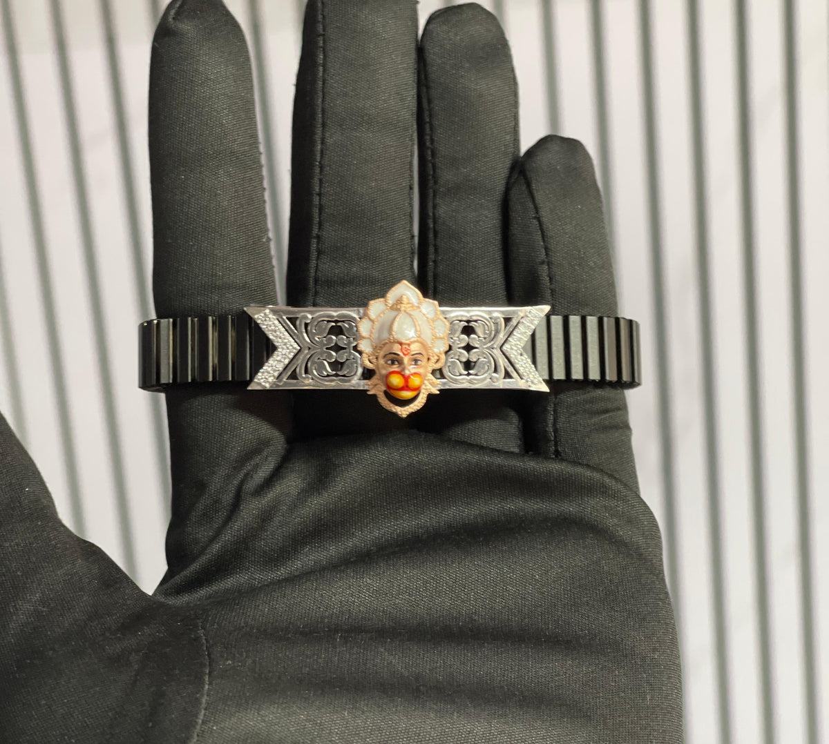 925 Silver Hanumanji Bracelet – Lord Hanuman Devotional Jewelry | Adjustable Spiritual Bracelet for Strength & Protection