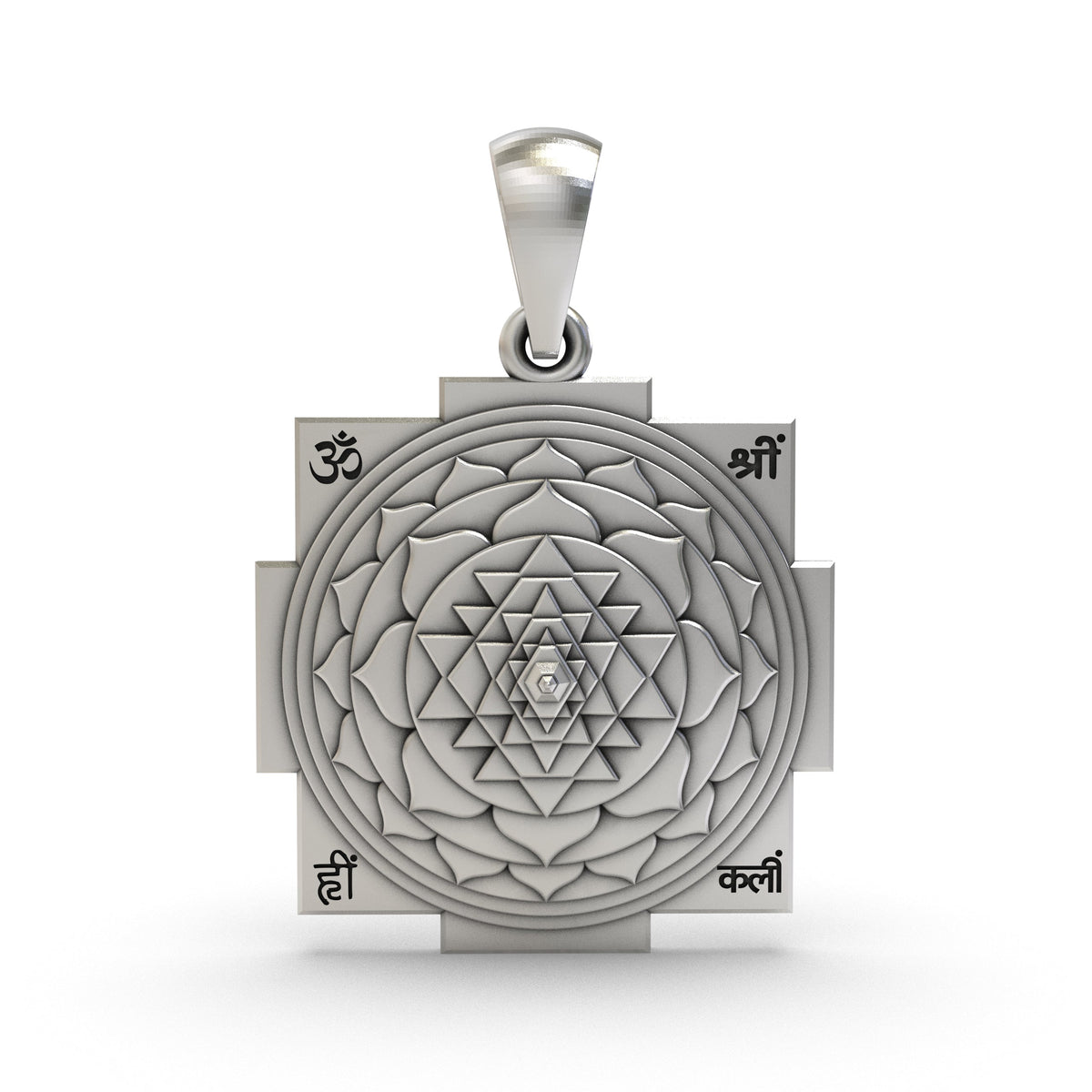 925 Silver Shri Yantra Pendant | Sacred Geometry for Wealth & Protection – Shukan Jewellers