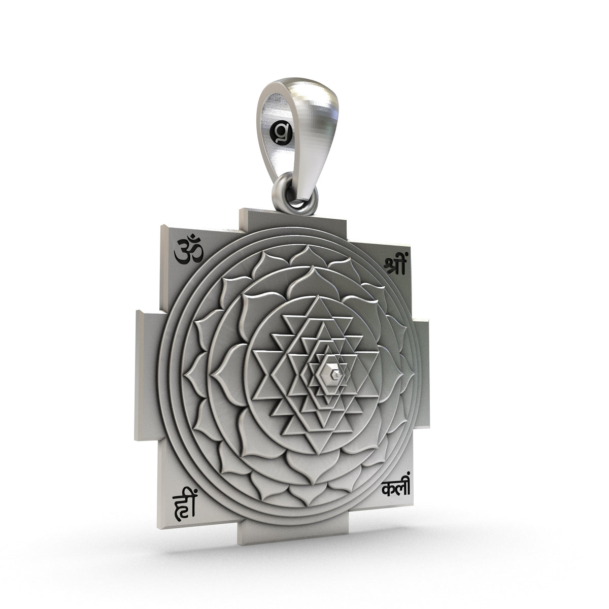 925 Silver Shri Yantra Pendant | Sacred Geometry for Wealth & Protection – Shukan Jewellers