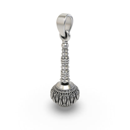 925 Silver Hanumanji Gada Pendant | Divine Strength, Protection & Spiritual Power – Shukan Jewellers