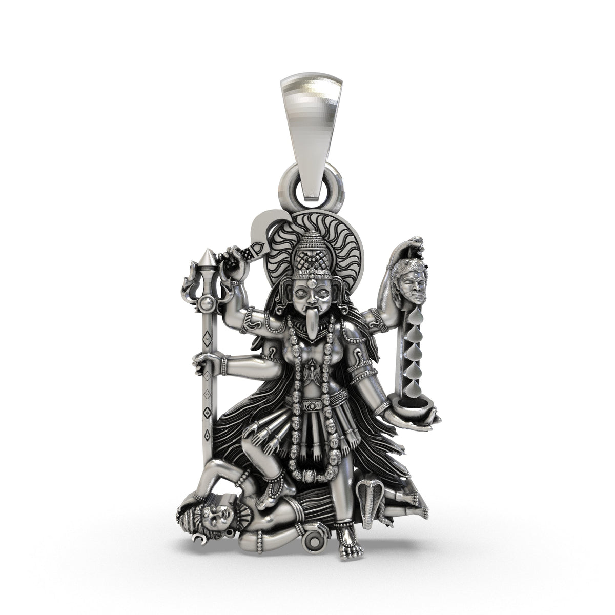 925 Silver Adya Mahakali Pendant | Kali Maa for Protection & Strength – Shukan Jewellers