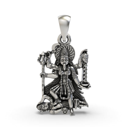 925 Silver Adya Mahakali Pendant | Kali Maa for Protection & Strength – Shukan Jewellers