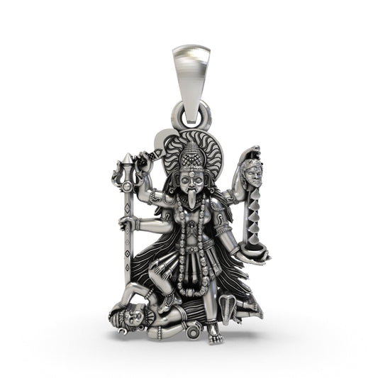 925 Silver Adya Mahakali Pendant | Kali Maa for Protection & Strength – Shukan Jewellers