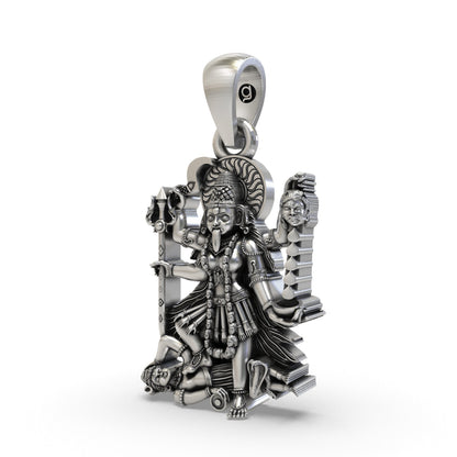 925 Silver Adya Mahakali Pendant | Kali Maa for Protection & Strength – Shukan Jewellers