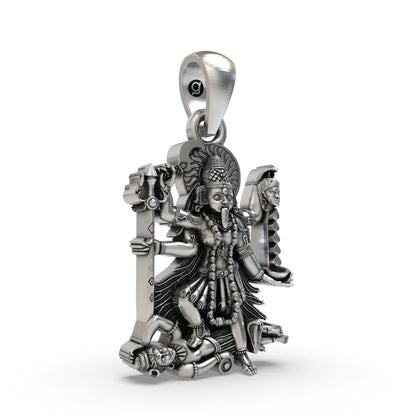 925 Silver Adya Mahakali Pendant | Kali Maa for Protection & Strength – Shukan Jewellers