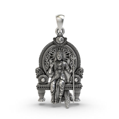 925 Silver Khodiyar Maa Pendant925 Silver Khodiyar Maa Pendant | Khodiyar Mata Devotional Spiritual Jewellery – Shukan Jewellers