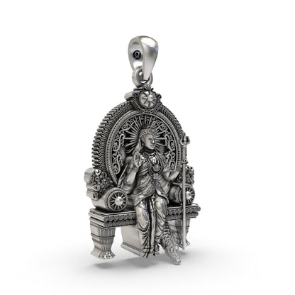 925 Silver Khodiyar Maa Pendant925 Silver Khodiyar Maa Pendant | Khodiyar Mata Devotional Spiritual Jewellery – Shukan Jewellers