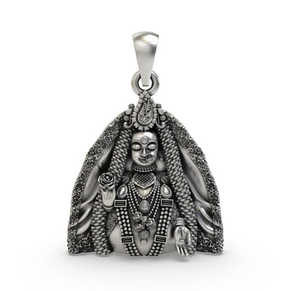 925 Silver Radharani Pendant | Radha Rani Devotional Sterling Silver Jewellery – Shukan Jewellers