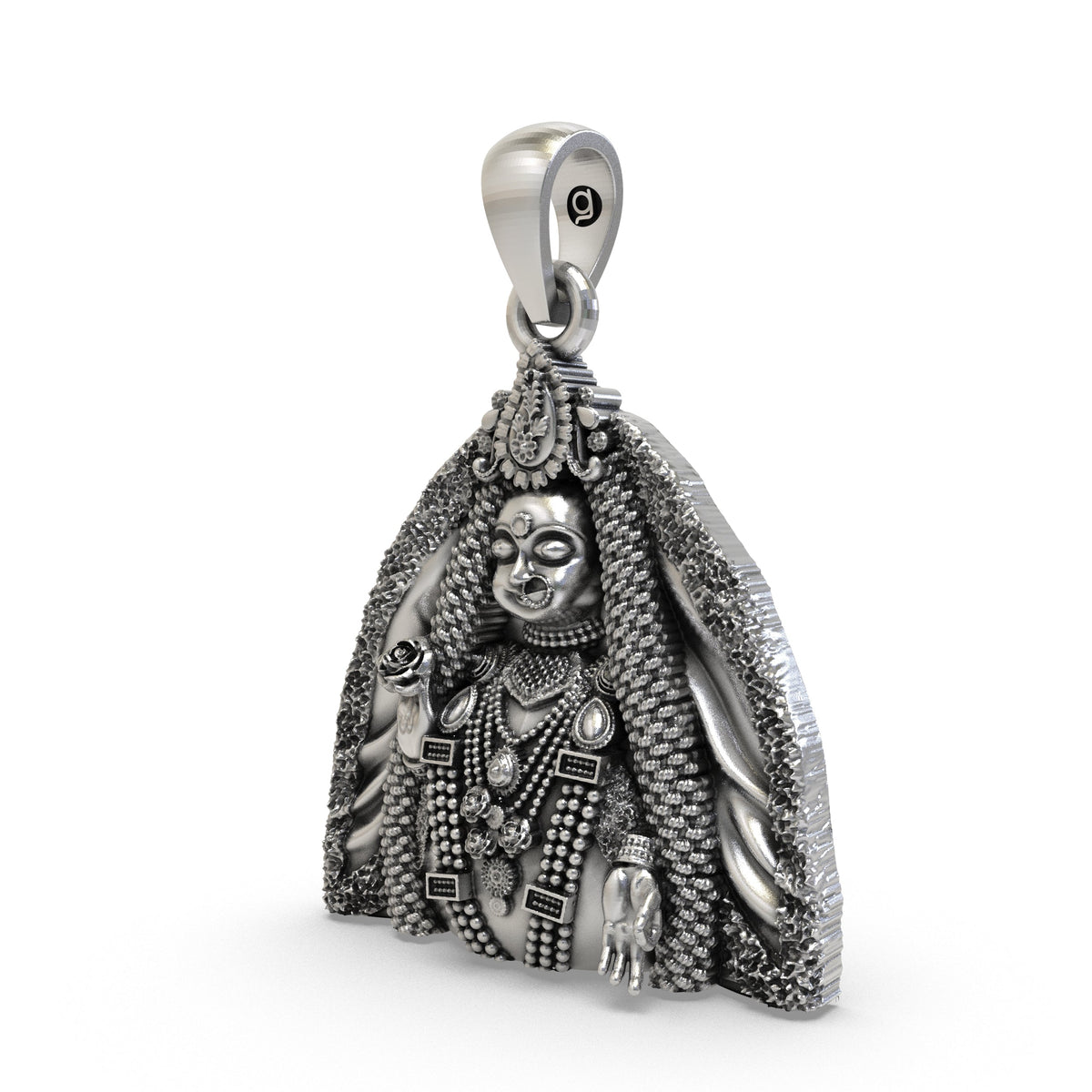 925 Silver Radharani Pendant | Radha Rani Devotional Sterling Silver Jewellery – Shukan Jewellers
