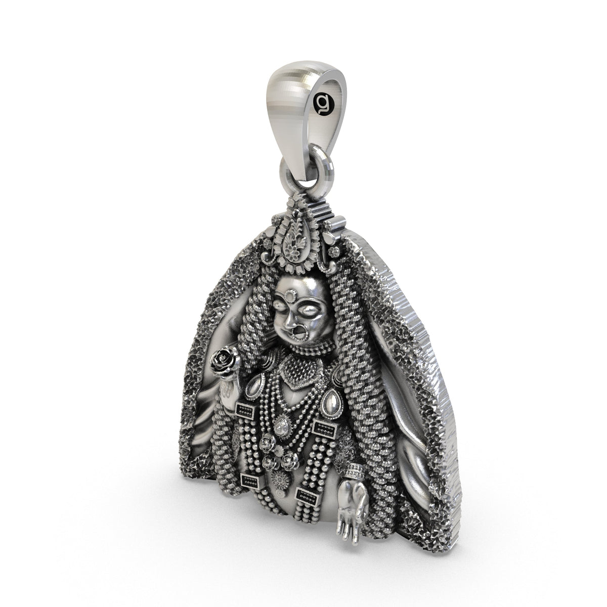 925 Silver Radharani Pendant | Radha Rani Devotional Sterling Silver Jewellery – Shukan Jewellers