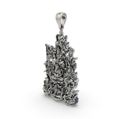 Dasmahavidya silver pendant for devotional wear