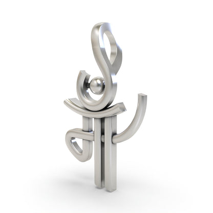 Close detail of 925 silver Maa pendant,