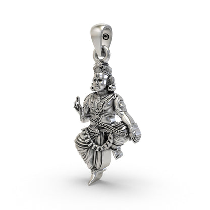 925 Silver Sastha Pendant – Lord Ayyappa Devotional Jewelry | South Indian God Pendant