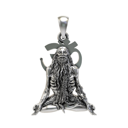 925 Silver Gurushri Siddhnath Pendant | Jai Girnari Gurudatt Jewellery – Shukan Jewellers