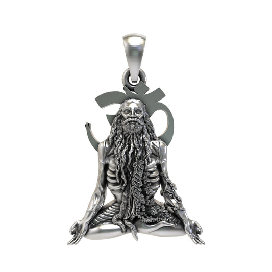 925 Silver Gurushri Siddhnath Pendant | Jai Girnari Gurudatt Jewellery – Shukan Jewellers