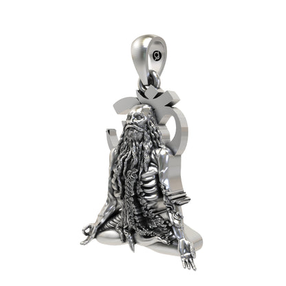 925 Silver Gurushri Siddhnath Pendant | Jai Girnari Gurudatt Jewellery – Shukan Jewellers