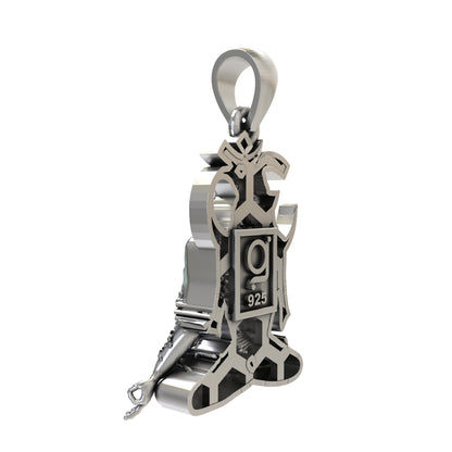 925 Silver Gurushri Siddhnath Pendant | Jai Girnari Gurudatt Jewellery – Shukan Jewellers