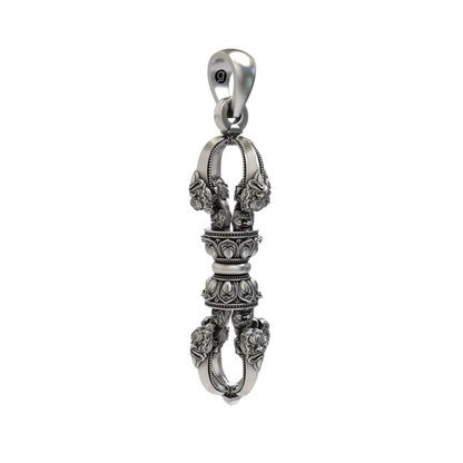 925 Silver Vajra Dorje Pendant | Buddhist Thunderbolt Symbol – Shukan Jewellers