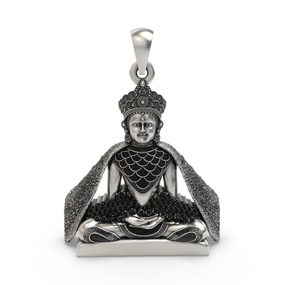 925 Silver Mahavir Swami Pendant | Jain Ahimsa & Peace Symbol – Shukan Jewellers