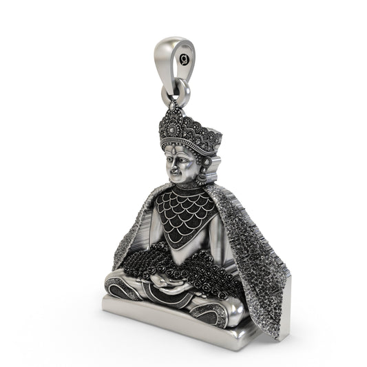 925 Silver Mahavir Swami Pendant | Jain Ahimsa & Peace Symbol – Shukan Jewellers