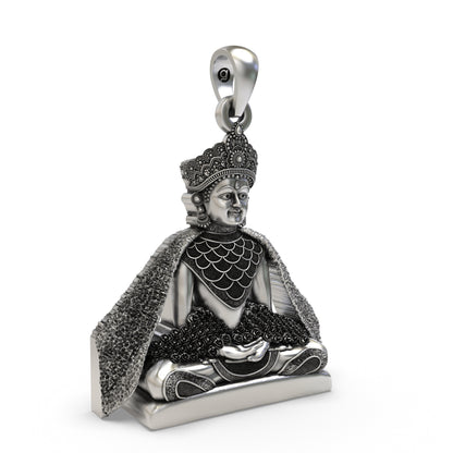 925 Silver Mahavir Swami Pendant | Jain Ahimsa & Peace Symbol – Shukan Jewellers