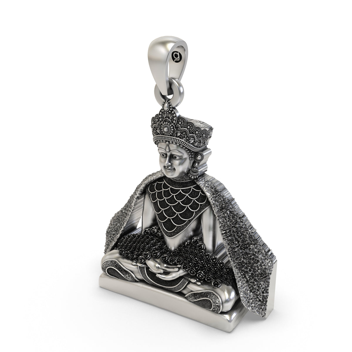 925 Silver Mahavir Swami Pendant | Jain Ahimsa & Peace Symbol – Shukan Jewellers