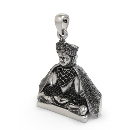 925 Silver Mahavir Swami Pendant | Jain Ahimsa & Peace Symbol – Shukan Jewellers